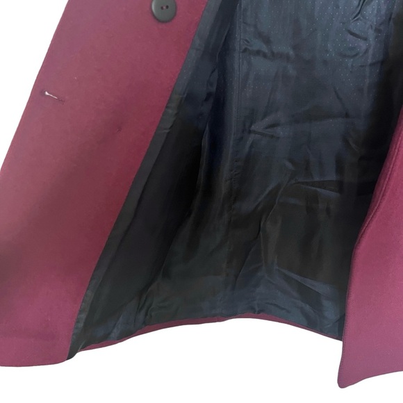 Sezane Burgundy Double-Breasted Coat - Picture 8 of 12